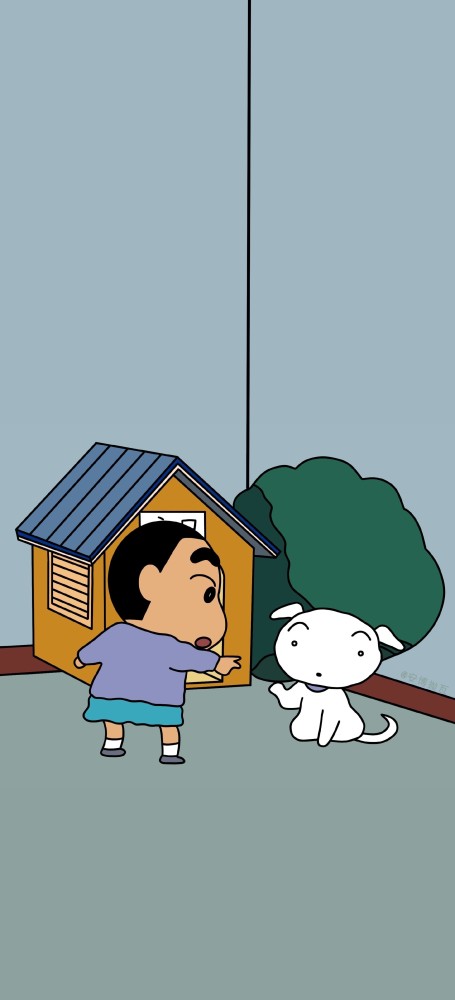 精选蜡笔小新全面屏壁纸锁屏