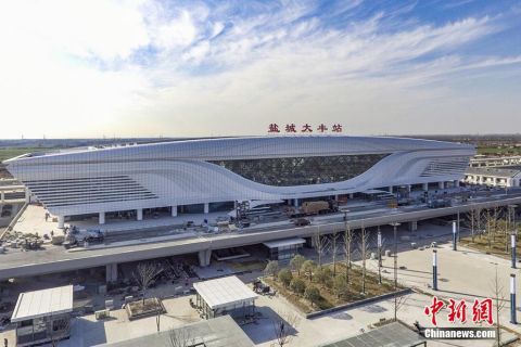 盐通高铁开通在即 航拍沿途六大站雄姿|海安|盐通高铁|航拍|许丛军