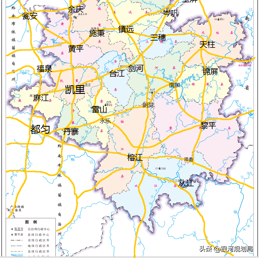黔东南州高速公路网(含规划和待建项目)
