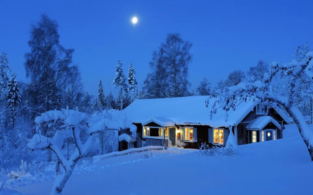 【诗词鉴赏】下雪的夜晚静谧而美好,十首雪夜的诗词,梦幻得像童话世界