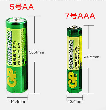 5号电池用完了,7号电池能替代,尺寸不是问题,塞上锡纸就可以了.