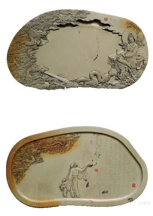 【砚名】:牛气冲天砚 【砚种】:洮河砚 【坑口】:喇嘛崖老坑鸊鷉血