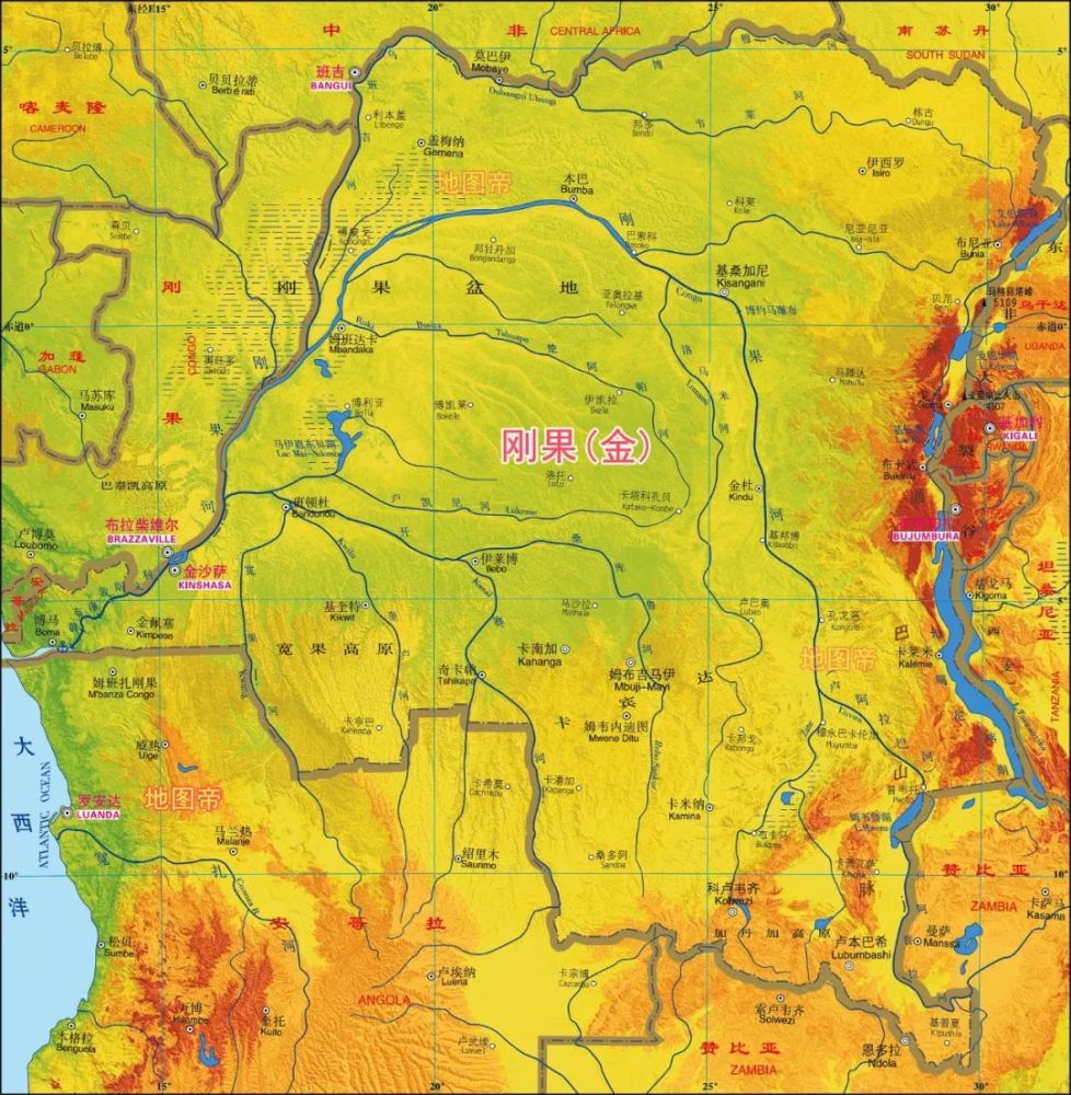 图-刚果金地形图-加纳地形图-利比亚地形图-摩洛哥地形图-纳米比亚
