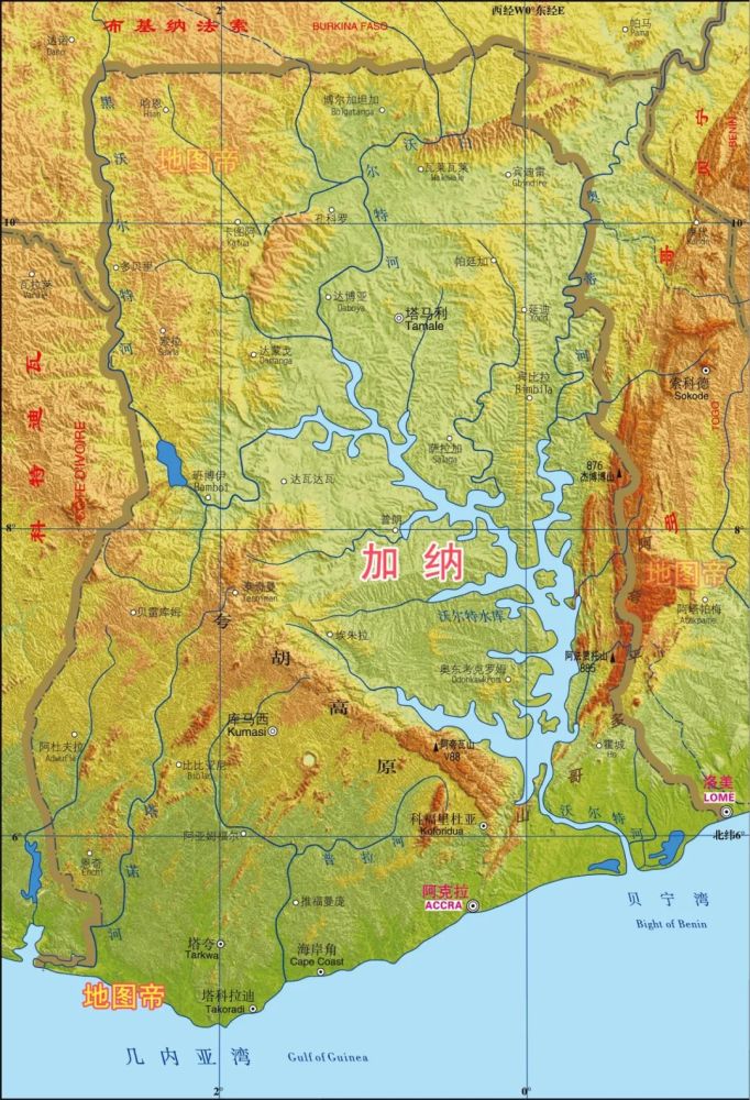 图-加纳地形图-利比亚地形图-摩洛哥地形图-纳米比亚地形图