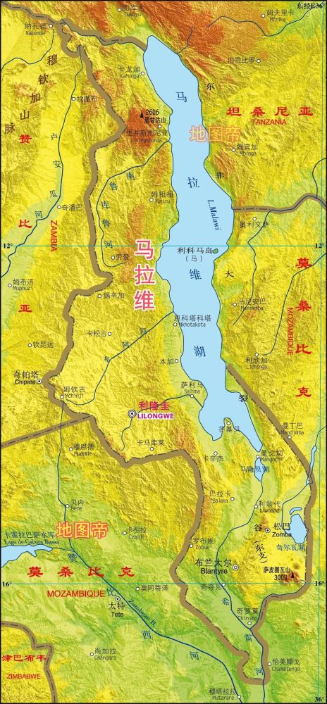 【高清】最新世界各国地形图