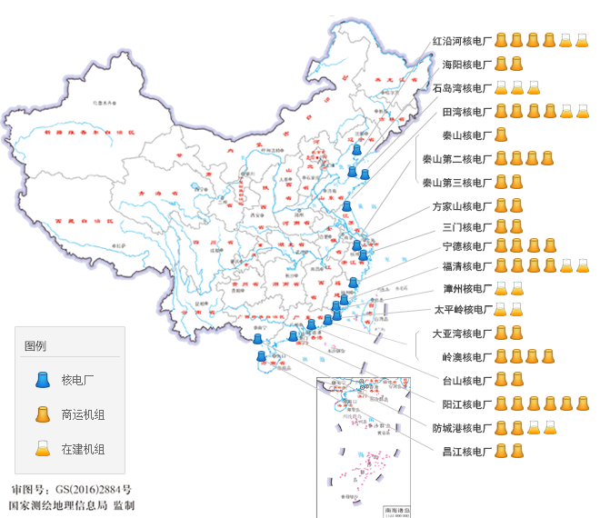 找一找,看看你的家乡有没有核电站呢?