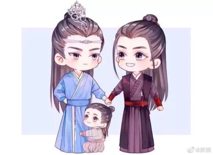 《陈情令》q版人物头像壁纸|你们喜欢的忘羡cp,简直不要太萌了