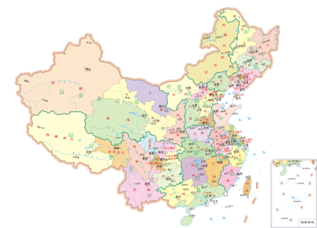 "地图系列"建国后我国行政区划沿革-中国