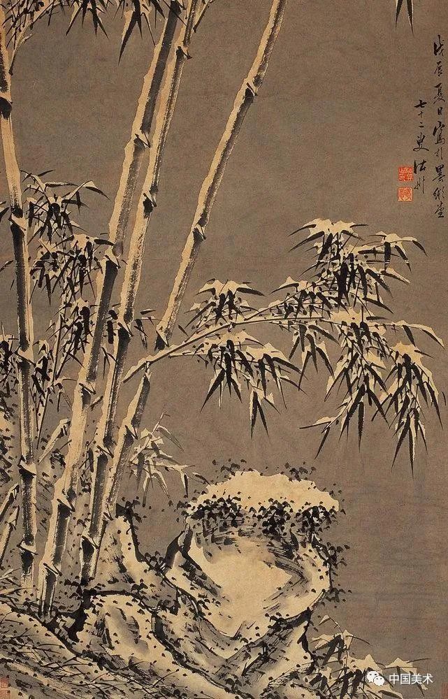 《雪竹图》 明末清初    诸升