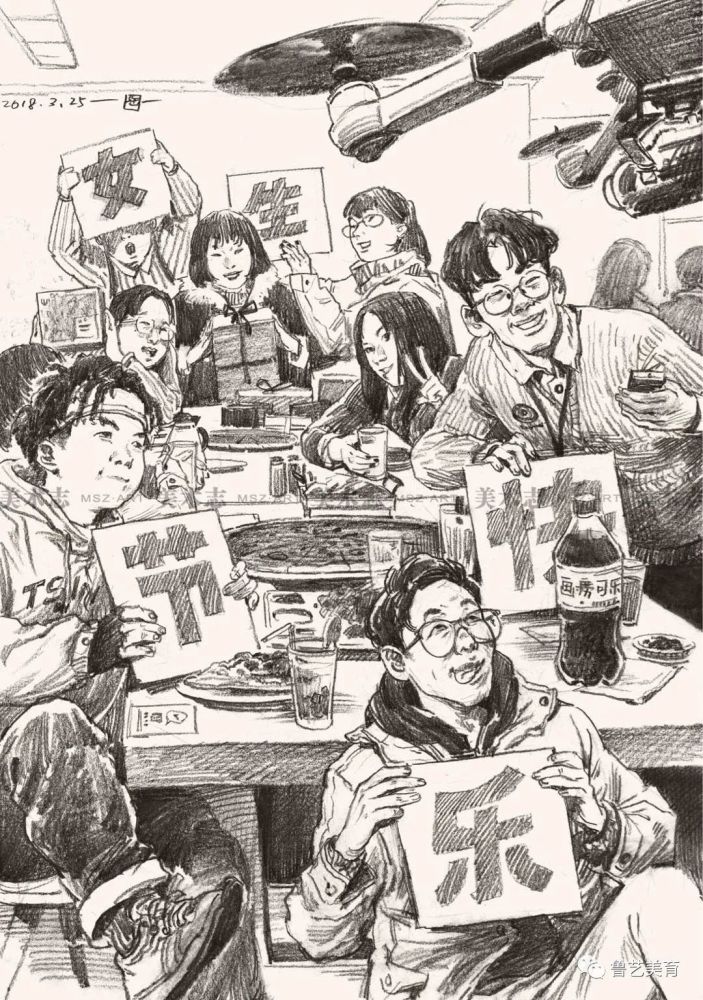 命题创作速写场景作品集生活的体验感与基本创作语言