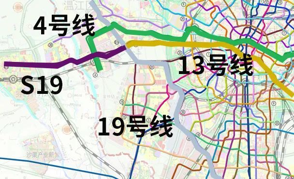 铁新增的s19连接地铁4,13,19号线这将方便崇州人直达成都主城东西南北