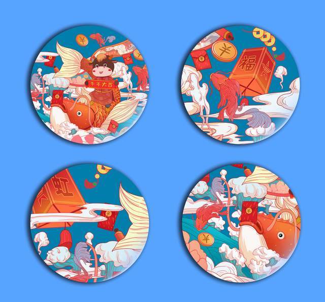 【牛年国潮插画】看了这组作品,才明白为什么国潮风会
