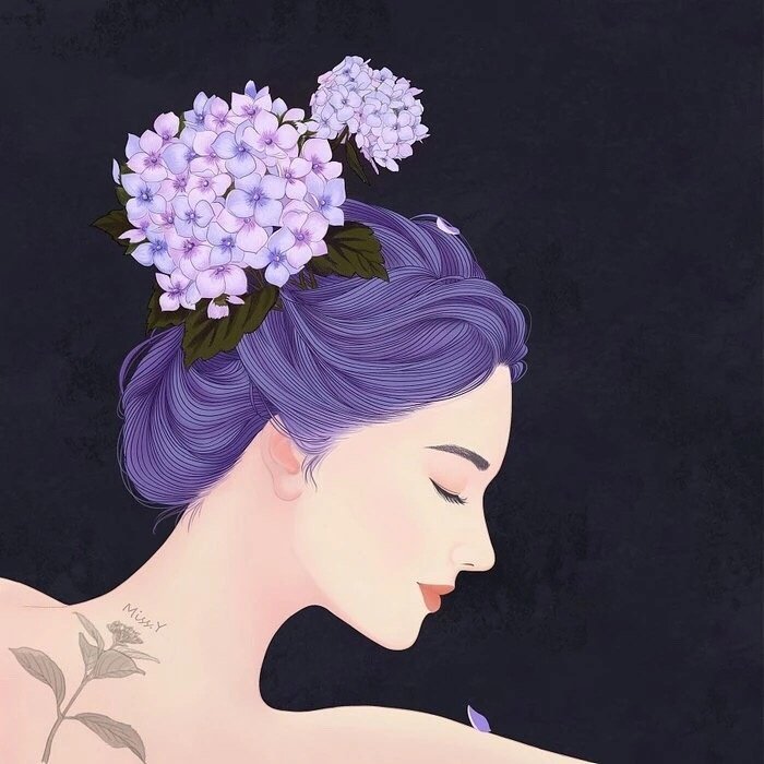 肖像插画头像文艺