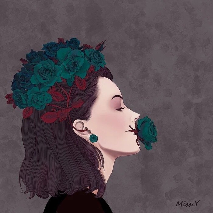 肖像插画头像文艺