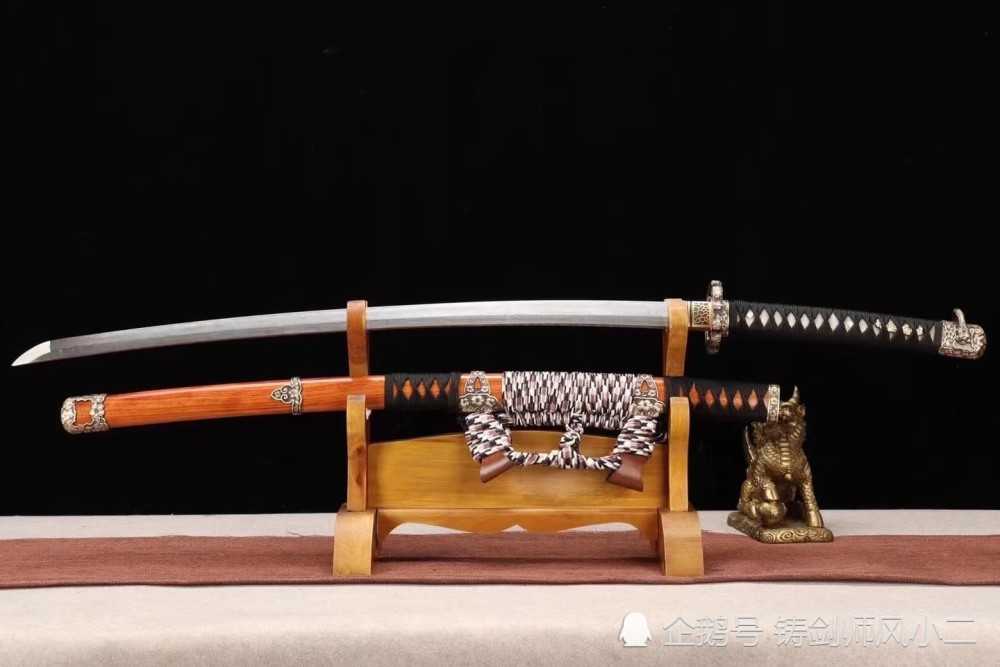 26寸百炼花纹钢性能版酸枝木铜装纯锋利武士太刀一沧海长风