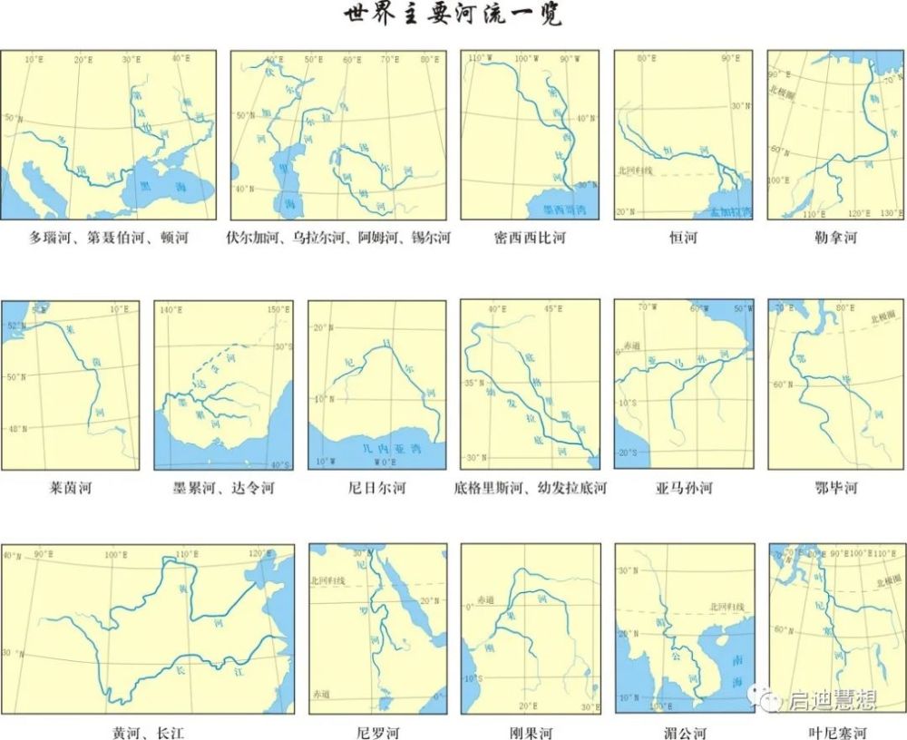 世界主要半岛岛屿海峡河流湖泊地形一览