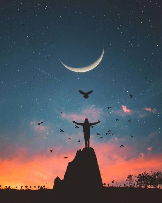 一天一句晚安暖心话配图