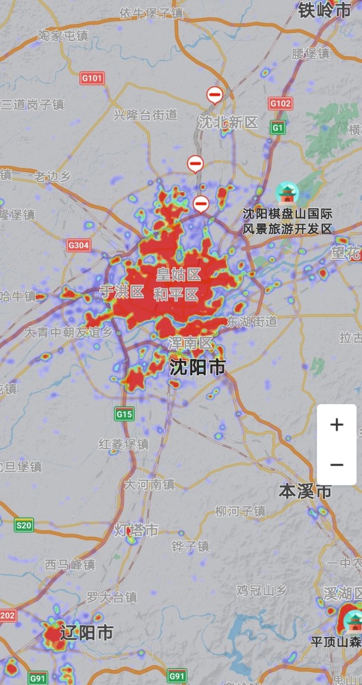 今日东三省的省城热力图对比沈阳,长春,哈尔滨