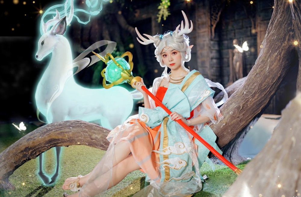 王者荣耀瑶遇见神鹿cos正片