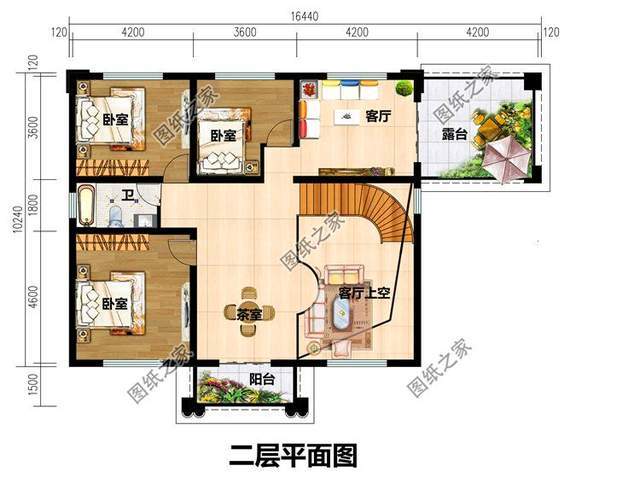 二层别墅带小配房设计图,接地气的乡村别墅,这样的户型谁不爱?