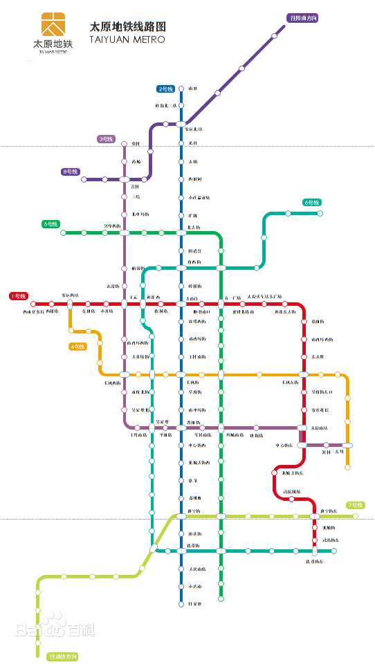 太原地铁6号线是太原轨道交通远景加密线路,南起化章街东,终至富力城