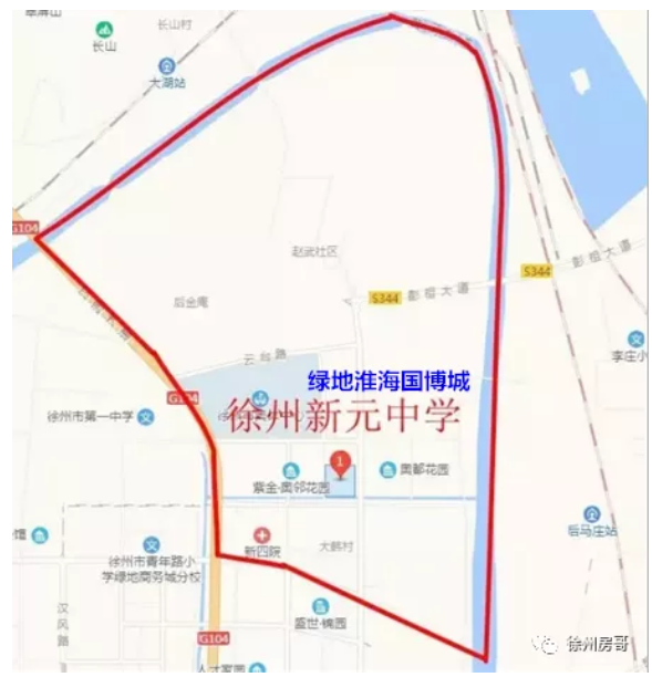 徐州2020年初中施教区共14个片区