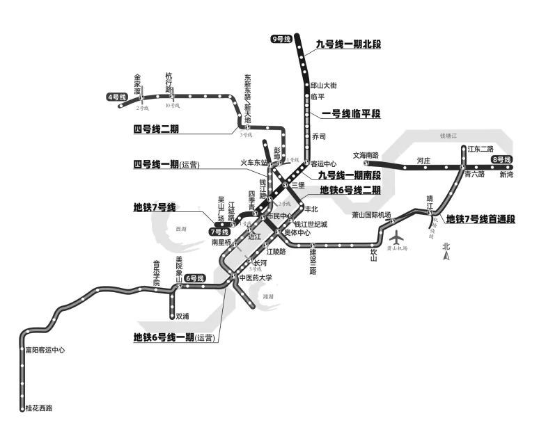 2021年,杭州地铁将开通5条线路