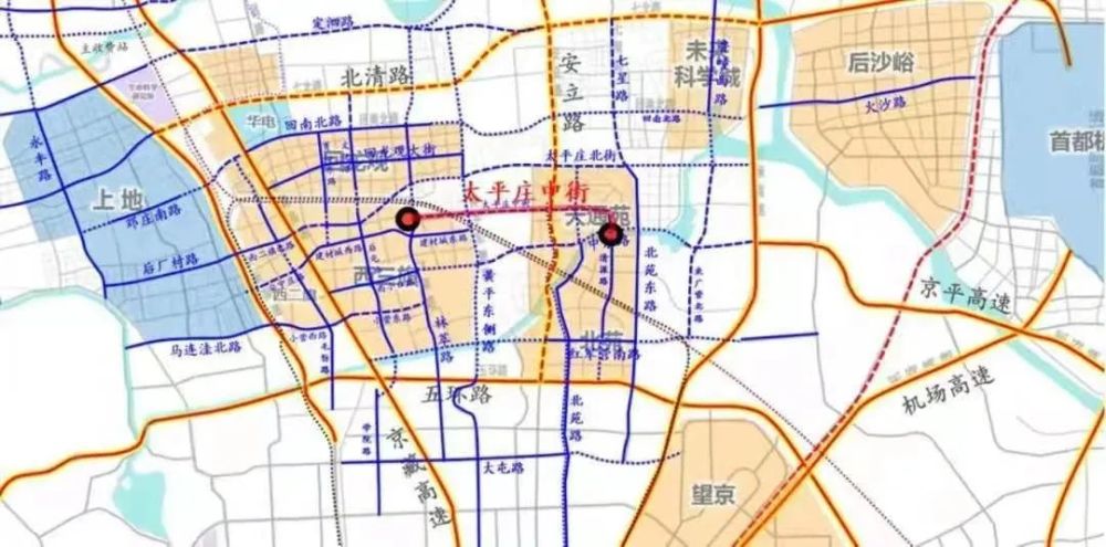 道路所在区域路网图