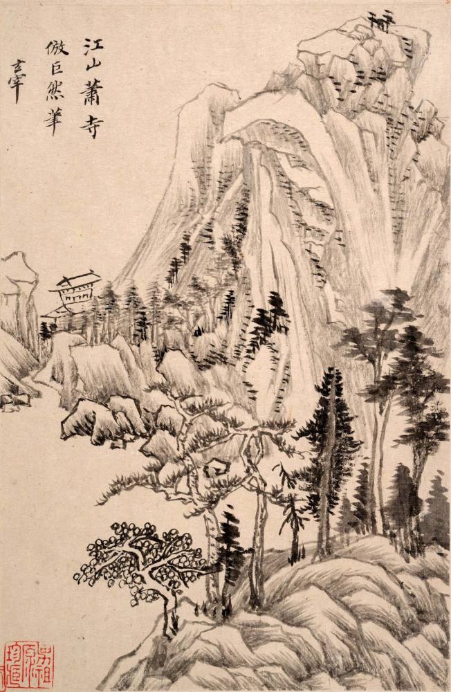 董,陈,莫被称为"华亭三名士",亦是华亭画派的核心成员,是领袖与领军的