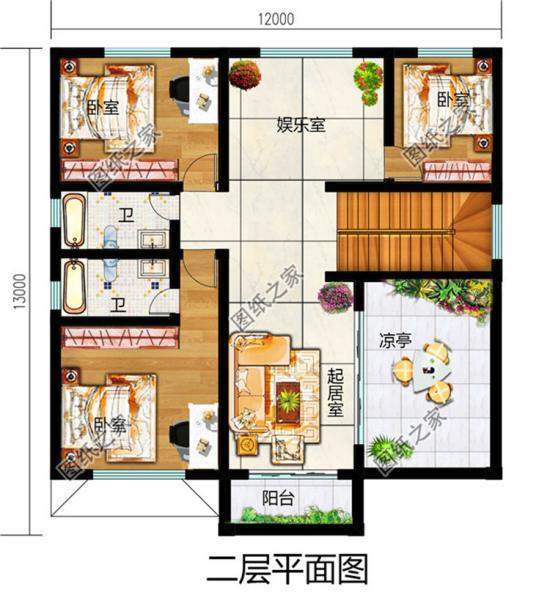 140平米二层别墅设计图,外观好看,功能齐全,看上哪款建哪款