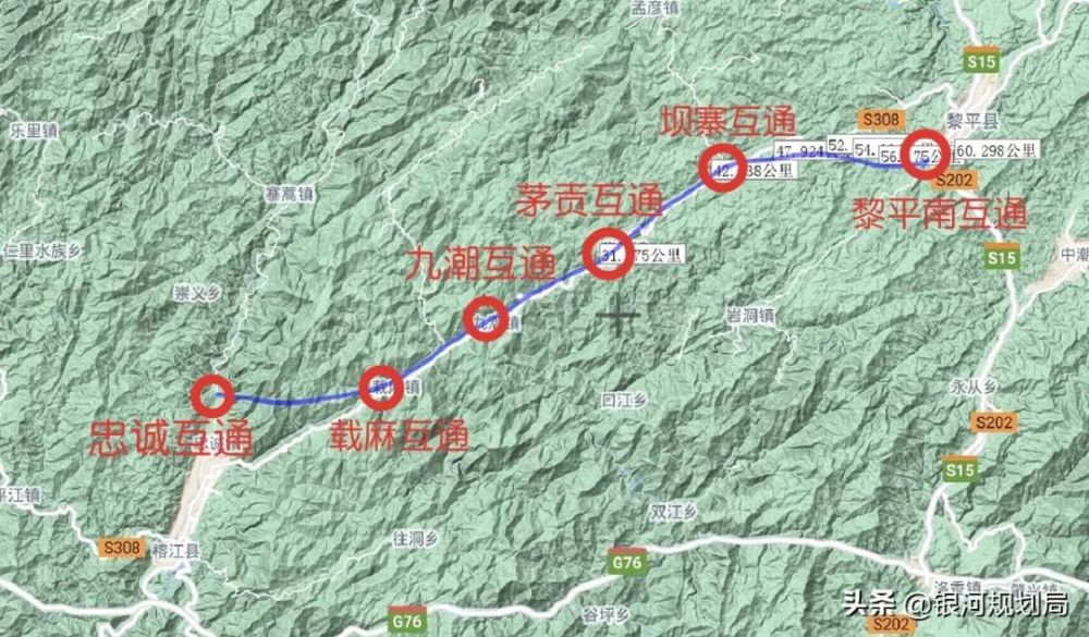 榕江至黎平高速公路路线规划图