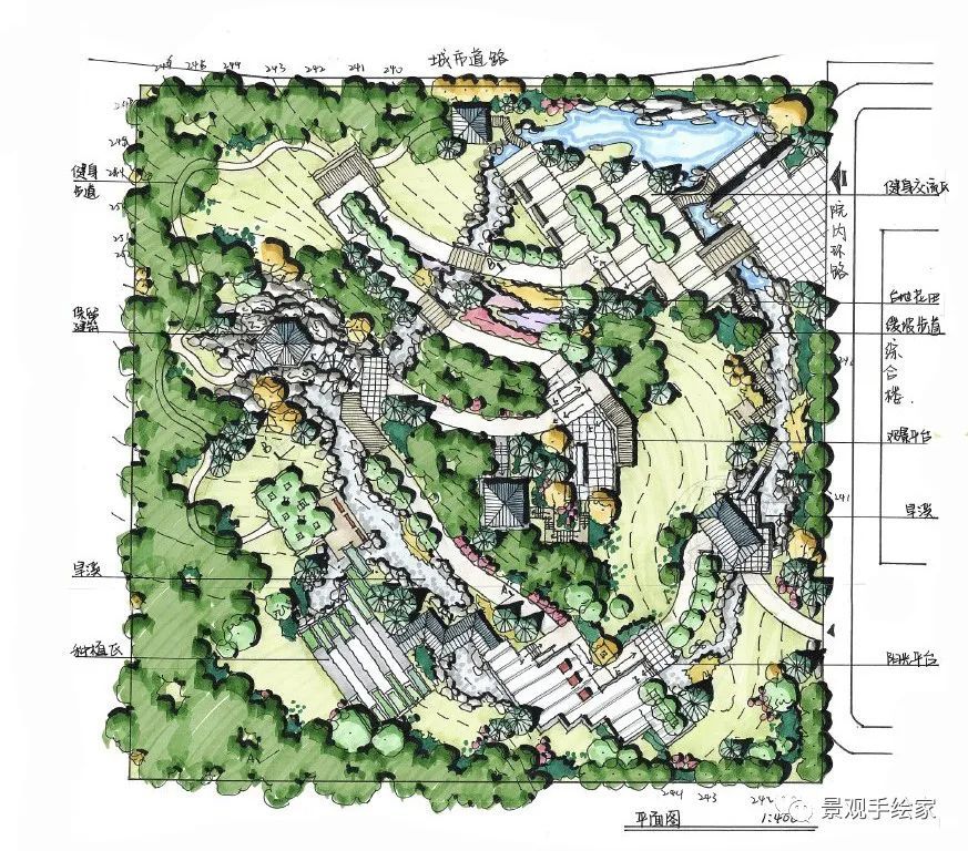 【植物配置】快题平面中植物配置怎么做?看看这篇文章