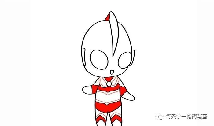 每天学一幅简笔画-捷克奥特曼怎么画