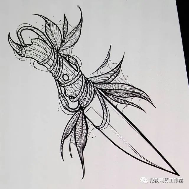 《点线面—线条纹身刺青手稿