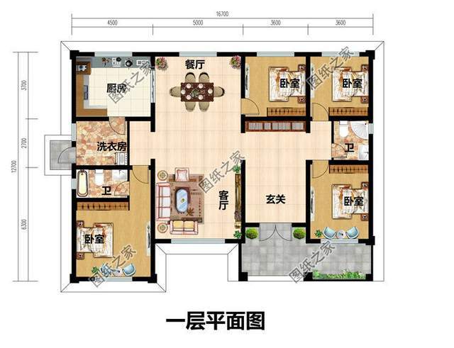 5款四开间一层自建房,不大不小,要的就是住着舒服