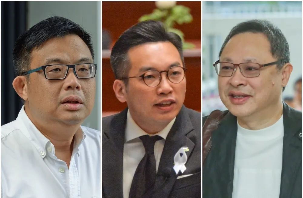 前立法会议员涂谨申,尹兆坚,林卓廷,胡志伟,邝俊宇,黄碧云,范国威及