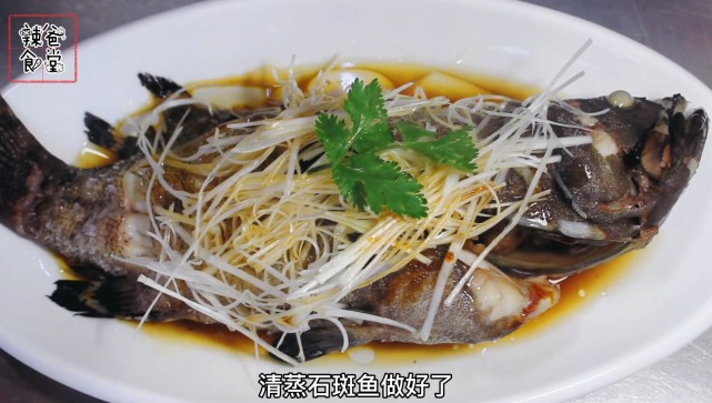 清蒸石斑鱼的做法,鱼肉紧实味道鲜美,不愧为海鱼中的上等鱼!