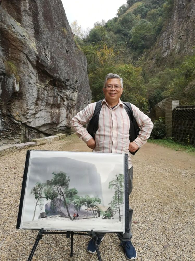 蒋跃以水彩绘家乡,在故乡金华举办首展,作品极具东方意蕴