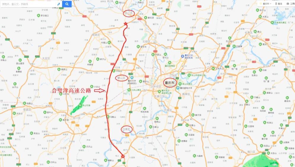 重庆建一条高速公路,长96.63公里,璧山将迎来南北向交通大动脉