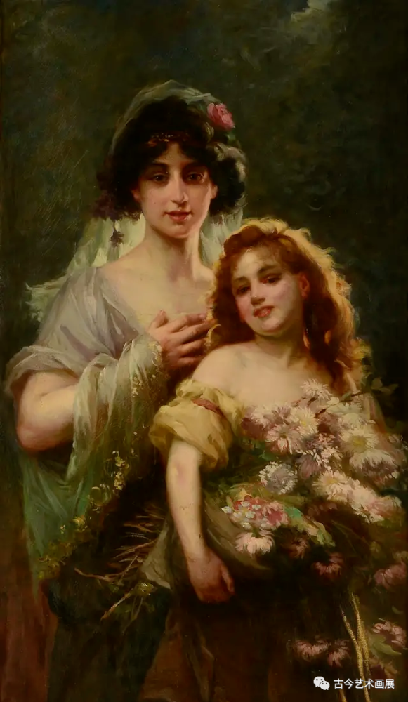 欧洲古典油画里的贵族妇女,气质高雅