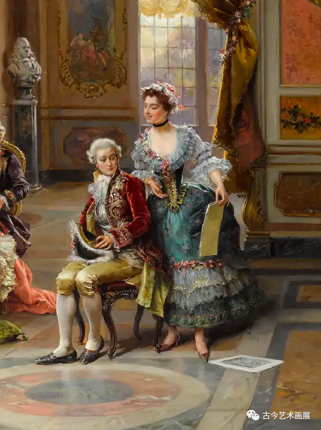 欧洲古典油画里的贵族妇女,气质高雅