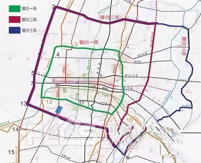 银川轨道交通网规划由6条放射线路组成,线网总长227.