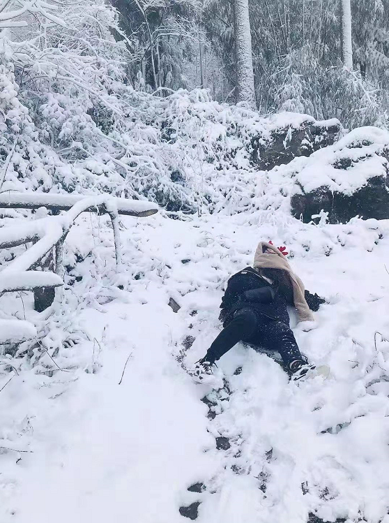 坐标临巴龙寨茶厂 美丽可人的雪人 再看看帅哥,美女们 雪中的美照 有