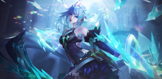 王者荣耀:虞姬皮肤抢先看,v8专属,水晶特效很漂亮