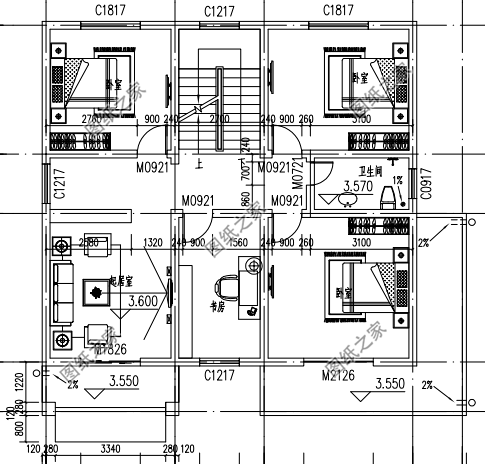 对称设计农村自建房户型图,农村建房这样选准没错