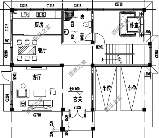 对称设计农村自建房户型图,农村建房这样选准没错