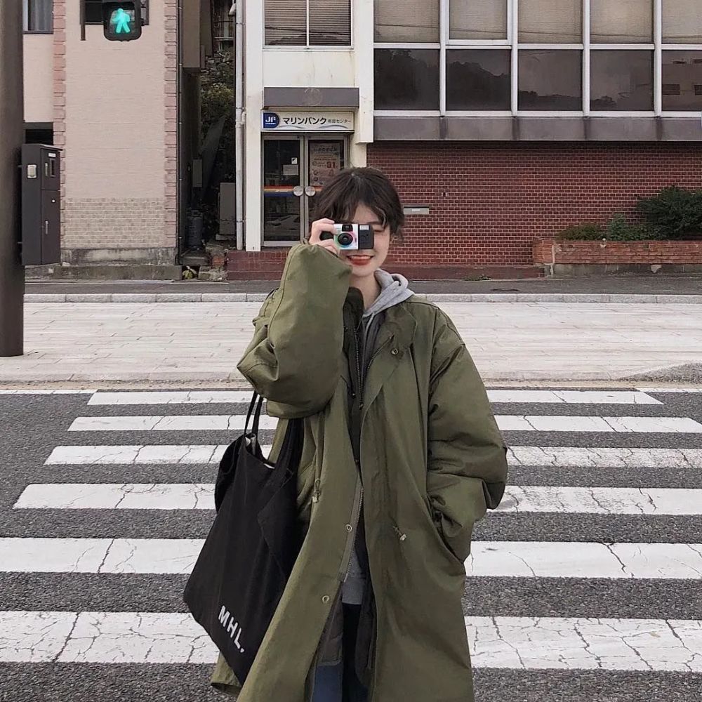 文艺|相机挡脸女生头像