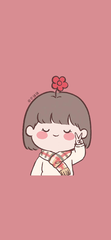 治愈手绘可爱女孩闺蜜壁纸头像