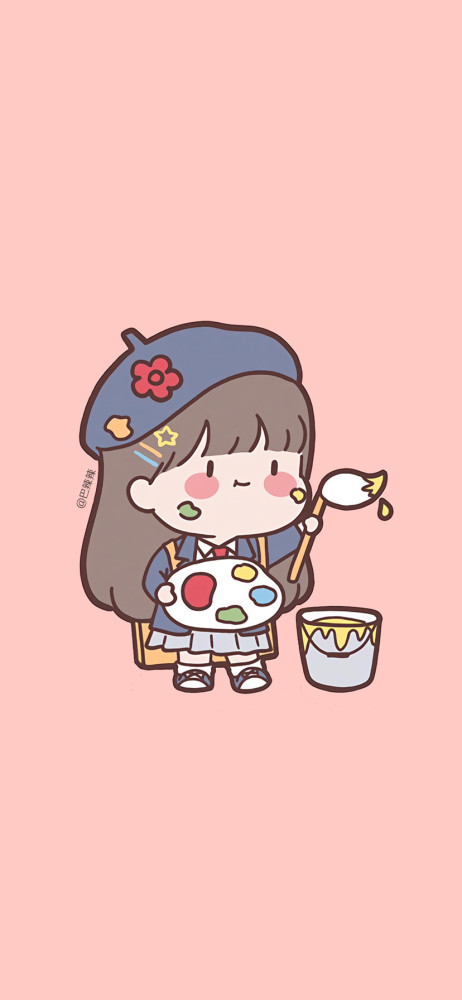 治愈手绘可爱女孩闺蜜壁纸头像