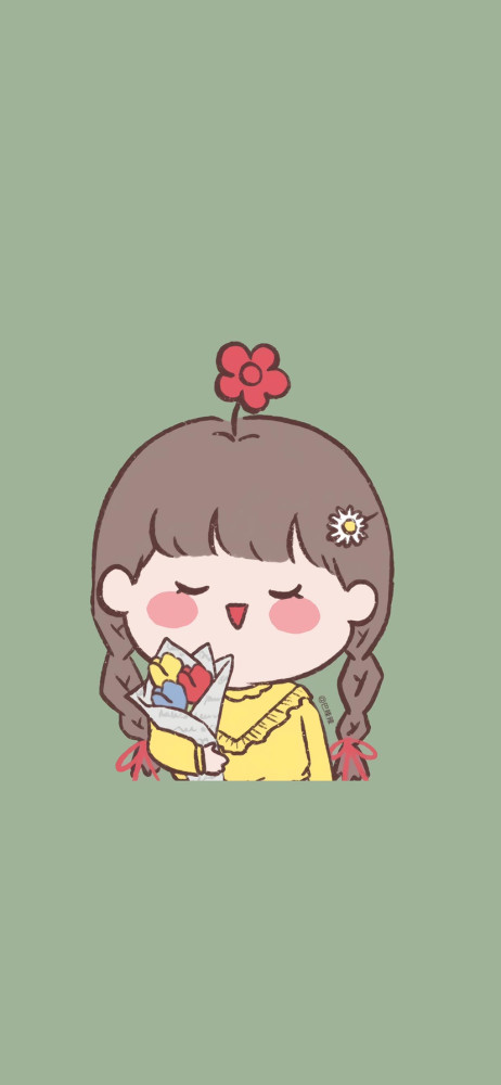 治愈手绘可爱女孩闺蜜壁纸头像